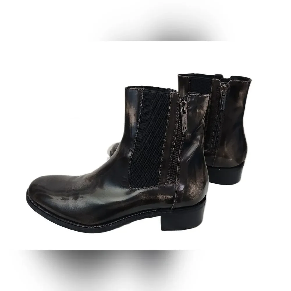 Aquatalia Patent Leather Ankle Boots Size 7